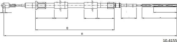 Cabor 10.4155 - Трос, гальмівна система autocars.com.ua