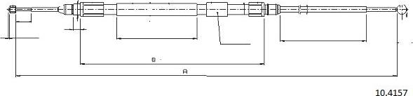 Cabor 10.4157 - Трос, гальмівна система autocars.com.ua