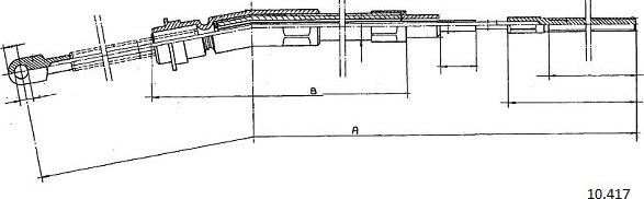 Cabor 10.417 - Трос, гальмівна система autocars.com.ua
