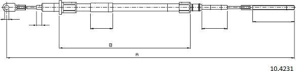 Cabor 10.4231 - Трос, гальмівна система autocars.com.ua