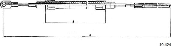 Cabor 10.424 - Трос, гальмівна система autocars.com.ua