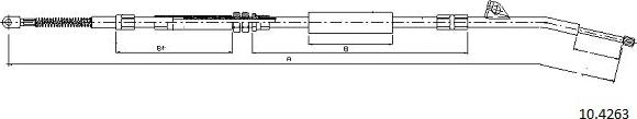 Cabor 10.4263 - Трос, гальмівна система autocars.com.ua