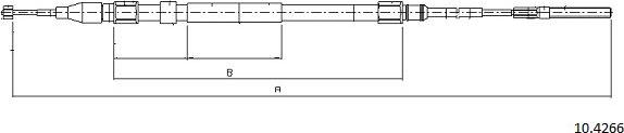 Cabor 10.4266 - Трос, гальмівна система autocars.com.ua