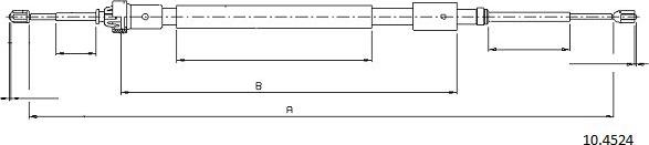 Cabor 10.4524 - Трос, гальмівна система autocars.com.ua