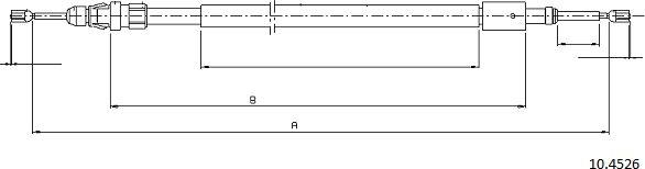 Cabor 10.4526 - Трос, гальмівна система autocars.com.ua