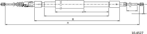 Cabor 10.4527 - Трос, гальмівна система autocars.com.ua