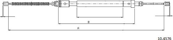 Cabor 10.4576 - Трос, гальмівна система autocars.com.ua