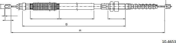 Cabor 10.4653 - Трос, гальмівна система autocars.com.ua