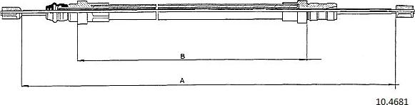 Cabor 10.4681 - Трос, гальмівна система autocars.com.ua