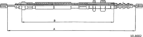 Cabor 10.4682 - Трос, гальмівна система autocars.com.ua