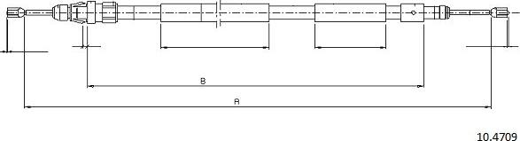 Cabor 10.4709 - Трос, гальмівна система autocars.com.ua