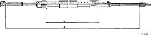 Cabor 10.470 - Трос, гальмівна система autocars.com.ua