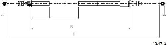 Cabor 10.4713 - Трос, гальмівна система autocars.com.ua