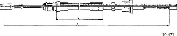 Cabor 10.471 - Трос, гальмівна система autocars.com.ua