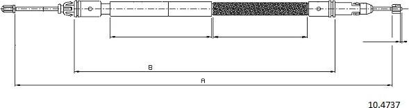 Cabor 10.4737 - Трос, гальмівна система autocars.com.ua