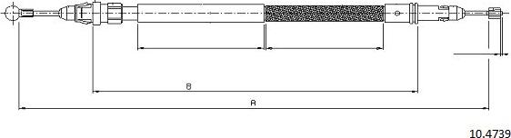 Cabor 10.4739 - Трос, гальмівна система autocars.com.ua