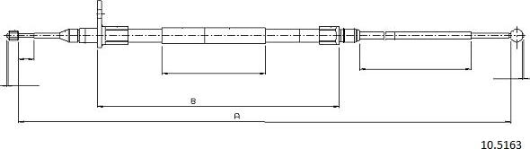 Cabor 10.5163 - Трос, гальмівна система autocars.com.ua