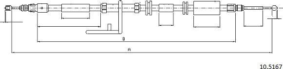 Cabor 10.5167 - Трос, гальмівна система autocars.com.ua