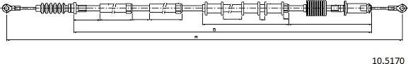 Cabor 10.5170 - Трос, гальмівна система autocars.com.ua