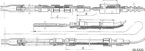 Cabor 10.5222 - Трос, гальмівна система autocars.com.ua