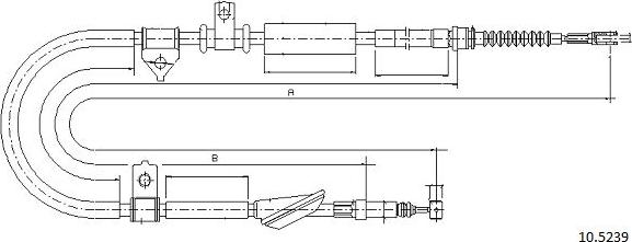 Cabor 10.5239 - Трос, гальмівна система autocars.com.ua