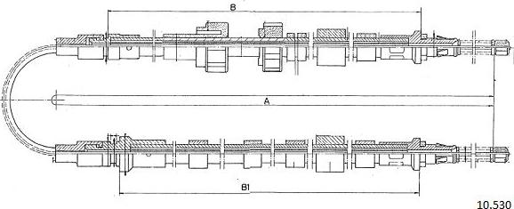 Cabor 10.530 - Трос, гальмівна система autocars.com.ua
