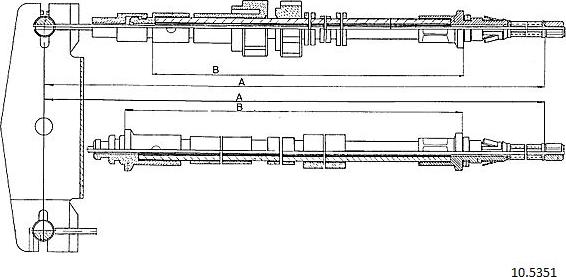 Cabor 10.5351 - Трос, гальмівна система autocars.com.ua