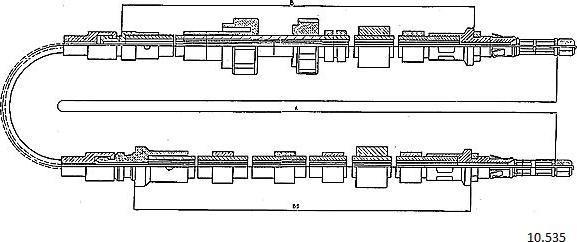 Cabor 10.535 - Трос, гальмівна система autocars.com.ua