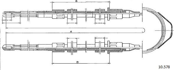 Cabor 10.578 - Трос, гальмівна система autocars.com.ua