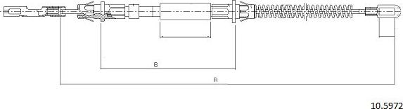 Cabor 10.5972 - Трос, гальмівна система autocars.com.ua