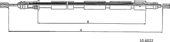 Cabor 10.6022 - Трос, гальмівна система autocars.com.ua