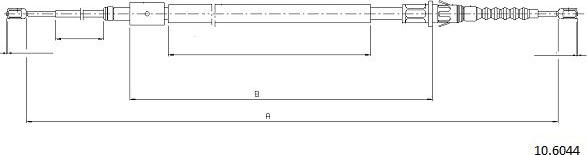 Cabor 10.6044 - Тросик, cтояночный тормоз autodnr.net