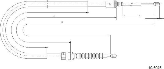 Cabor 10.6046 - Трос, гальмівна система autocars.com.ua