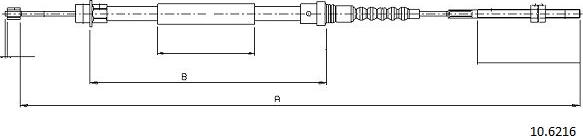 Cabor 10.6216 - Тросик, cтояночный тормоз autodnr.net