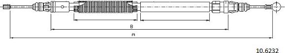 Cabor 10.6232 - Трос, гальмівна система autocars.com.ua