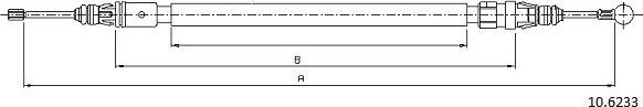 Cabor 10.6233 - Трос, гальмівна система autocars.com.ua