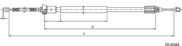 Cabor 10.6544 - Трос, гальмівна система autocars.com.ua