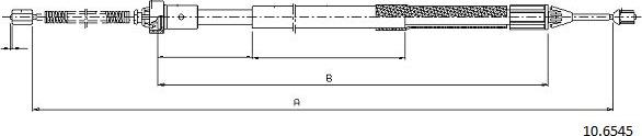 Cabor 10.6545 - Трос, гальмівна система autocars.com.ua