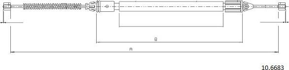 Cabor 10.6683 - Трос, гальмівна система autocars.com.ua