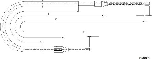 Cabor 10.6694 - Трос, гальмівна система autocars.com.ua