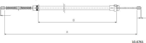 Cabor 10.6761 - Трос, гальмівна система autocars.com.ua