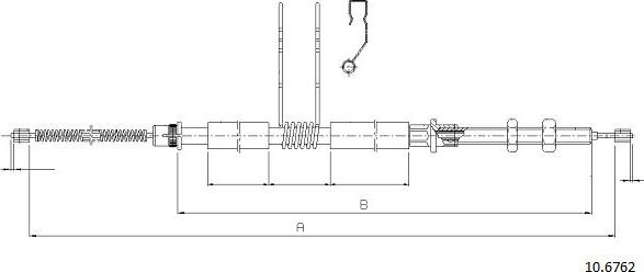 Cabor 10.6762 - Трос, гальмівна система autocars.com.ua