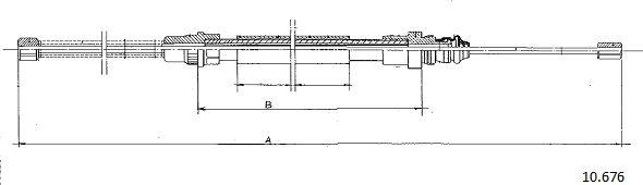 Cabor 10.676 - Трос, гальмівна система autocars.com.ua