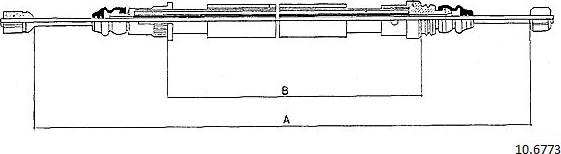 Cabor 10.6773 - Трос, гальмівна система autocars.com.ua