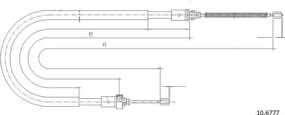 Cabor 10.6777 - Трос, гальмівна система autocars.com.ua