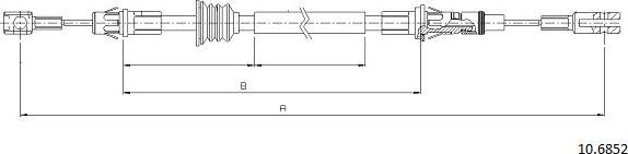 Cabor 10.6852 - Трос, гальмівна система autocars.com.ua