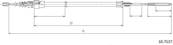 Cabor 10.7137 - Трос, гальмівна система autocars.com.ua