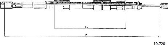 Cabor 10.720 - Трос, гальмівна система autocars.com.ua