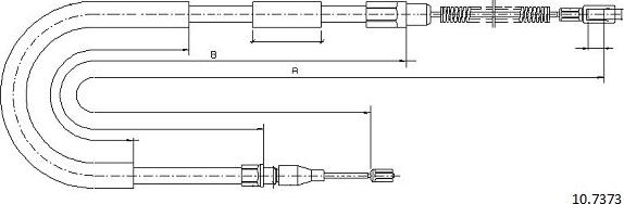 Cabor 10.7373 - Трос, гальмівна система autocars.com.ua