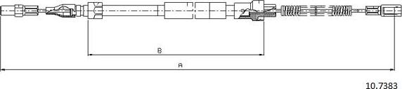 Cabor 10.7383 - Трос, гальмівна система autocars.com.ua